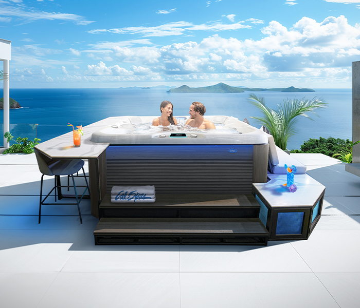 Calspas hot tub being used in a family setting - Port St Lucie